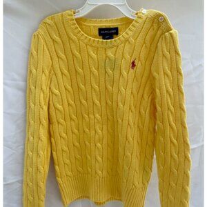 NWT Ralph Lauren Girls Cable Knit Sweater